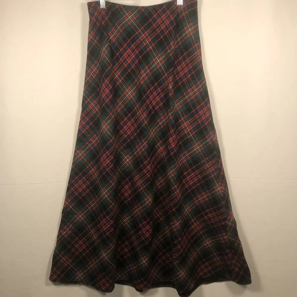 Crazy Horse Plaid A-Line Midi Skirt | Classic Tartan | Made in USA